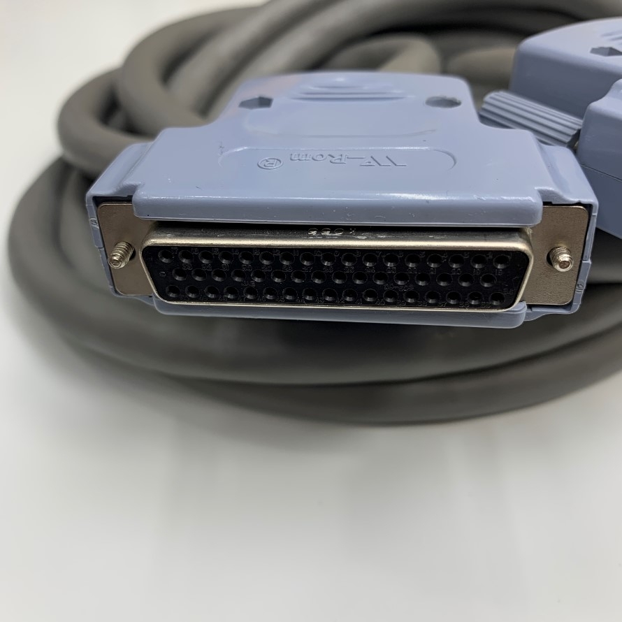 Cáp 5M 17ft CS-DSDMDB50MF-015 DB50 Male to Female 50 Pin D-Sub 3 Rows Data Shielded Cable Grey OD 13mm For I/O Signal Encoder Servo Drive/CNC Machining Cable/Siemens Simatic