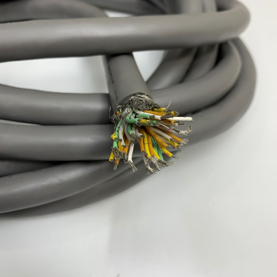 Cáp 5M 17ft Connector DB50 Male D-Sub 3 Rows 50 Pin to 50 Core Bare Wire Open End Cable Grey OD 13mm For I/O Cable Model Terminal with Control Reduction CNC Machining
