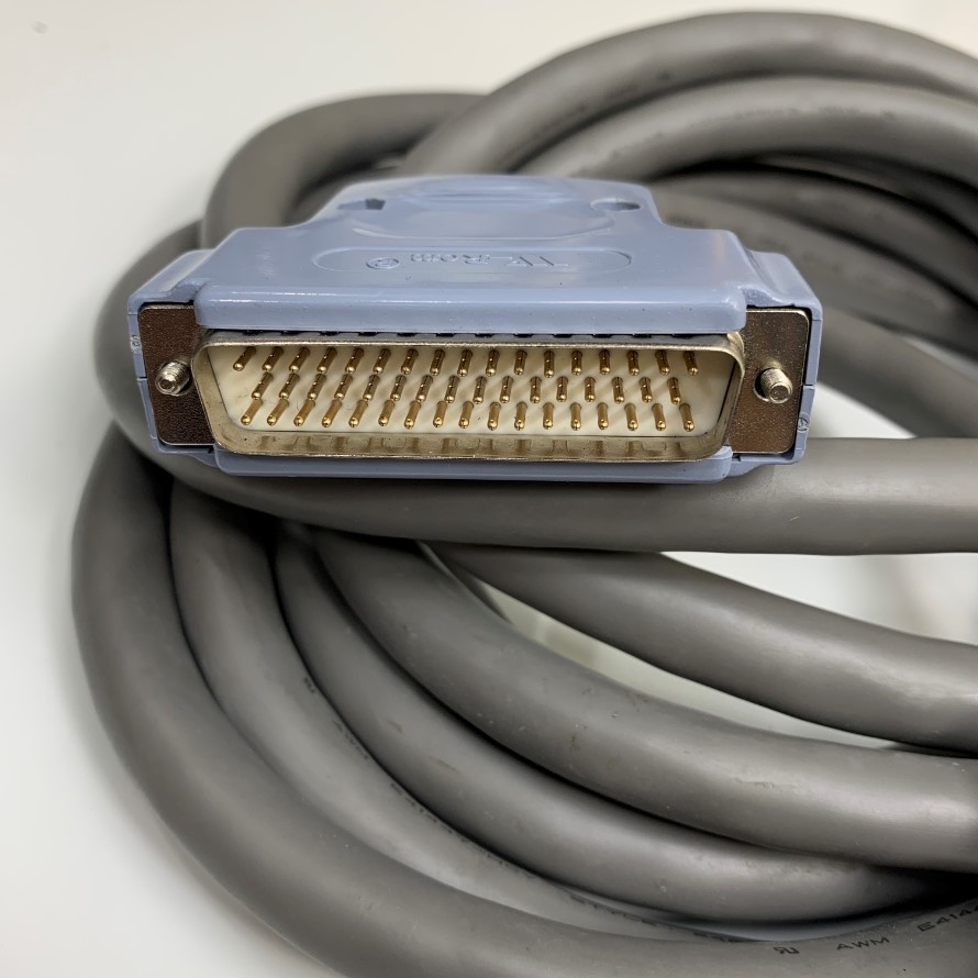 Cáp 5M 17ft CS-DSDMDB50MM-015 DB50 Male to Male 50 Pin D-Sub 3 Rows Data Shielded Cable Grey OD 13mm For I/O Signal Encoder Servo Drive/CNC Machining Cable/Siemens Simatic