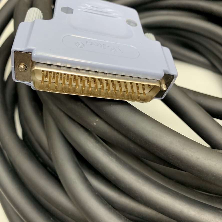 Cáp 10M 33ft CS-DSDMDB50MM-030 DB50 Male to Male 50 Pin D-Sub 3 Rows Data Shielded Cable Black OD 14mm For I/O Signal Encoder Servo Drive/CNC Machining Cable/Siemens Simatic