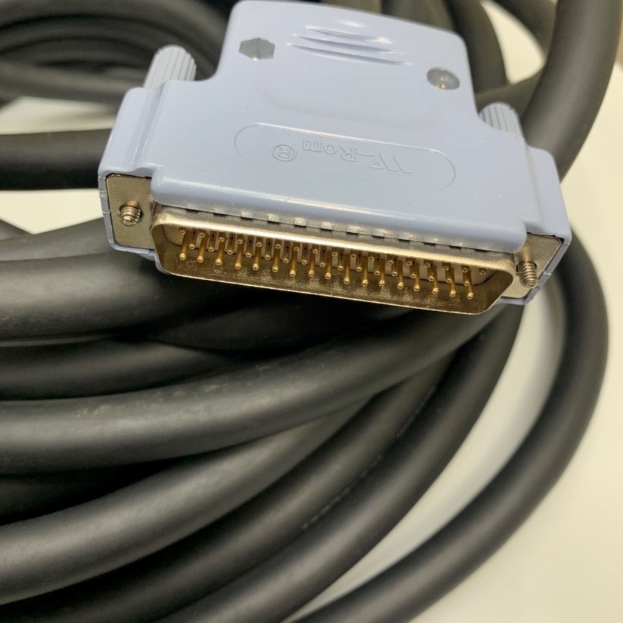 Cáp 15M 50ft CS-DSDMDB50MF-050 DB50 Male to Female 50 Pin D-Sub 3 Rows Data Shielded Cable Black OD 14mm For I/O Signal Encoder Servo Drive/CNC Machining Cable/Siemens Simatic