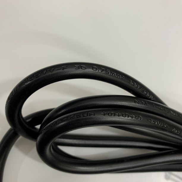 Dây Nguồn Vuông Góc Phải Chữ L 90 Độ I-SHENG IS-039 European Schuko Power Cord CEE 7/7 to RIGHT ANGLE IEC320 C5 18A - 2.5A 250V 3x0.75mm² Length 1.8M