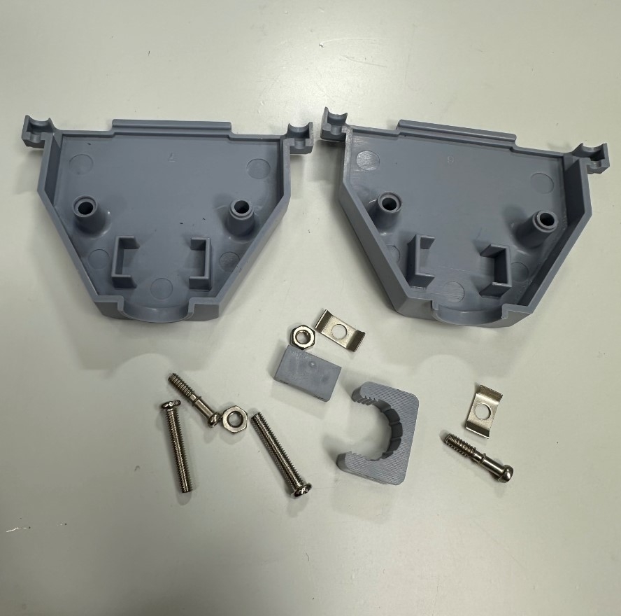 Vỏ Ốp Connfly D-Sub DB37 37 Pin Plastic Hood Cover Grey For DB37 2 Row, HD62 3 Row Hood Kit