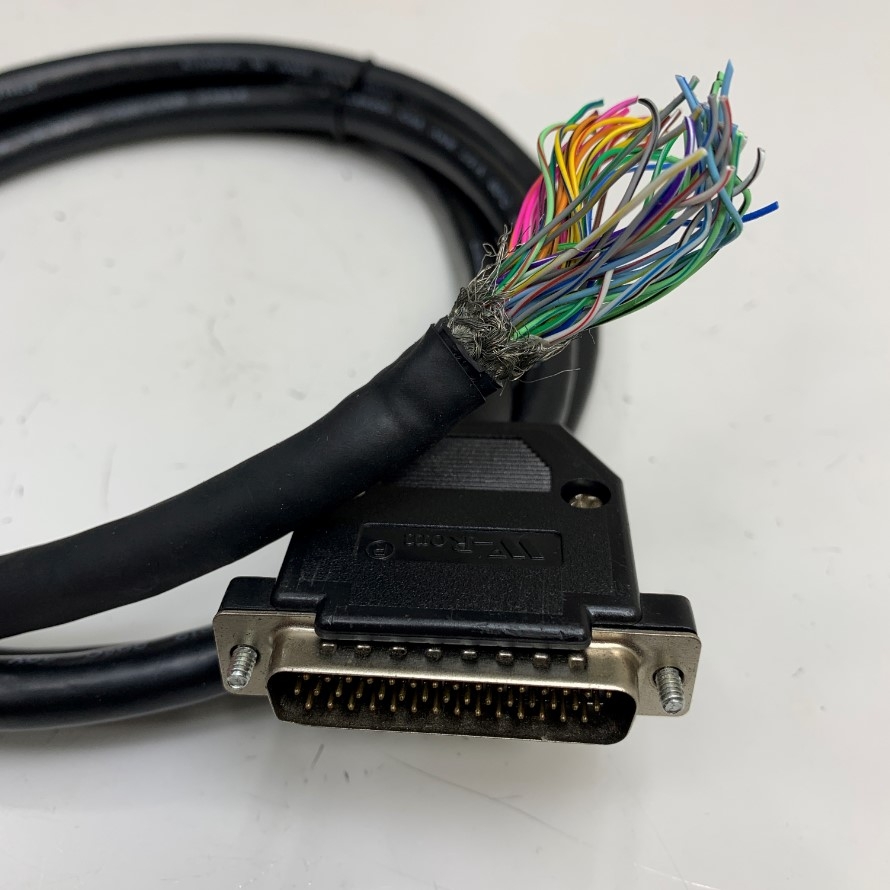 Cáp 1.5M 5ft ASDBCNDS0044 Delta A2/B2 Servo Drive CN1 Pulse Control Signal Cable Connector DB44 Male D-Sub 3 Rows 44 Pin to 44 Core Bare Wire Open End Cable Black OD 10mm