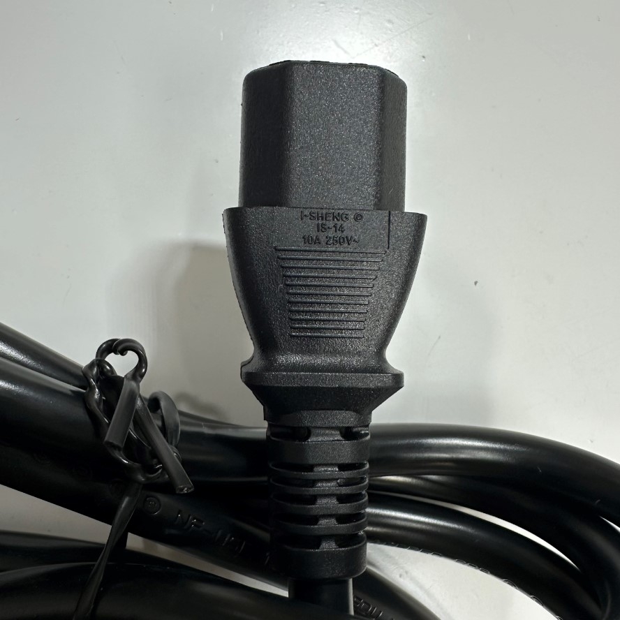 Dây Nguồn 1.5M 5ft I-SHENG Fused 13A Plug AC Power Cord UK BS1363A to C13 10A 250V 16AWG 3x1.5mm² UL Cable OD 8.6mm For Cisco AC Power Cord and Industrial PC Desktop Computer