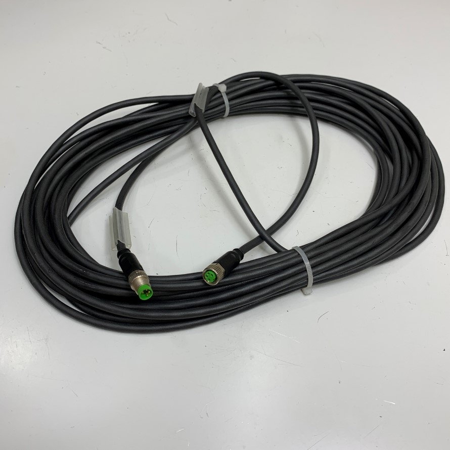 Cáp 7000-88011-6211000 Murrelektronik Dài 10M 33ft Connector M8 4 Pin K-Coded Male to Female Cable 24AWG 4x0.25mm² Black For Sensor Cables