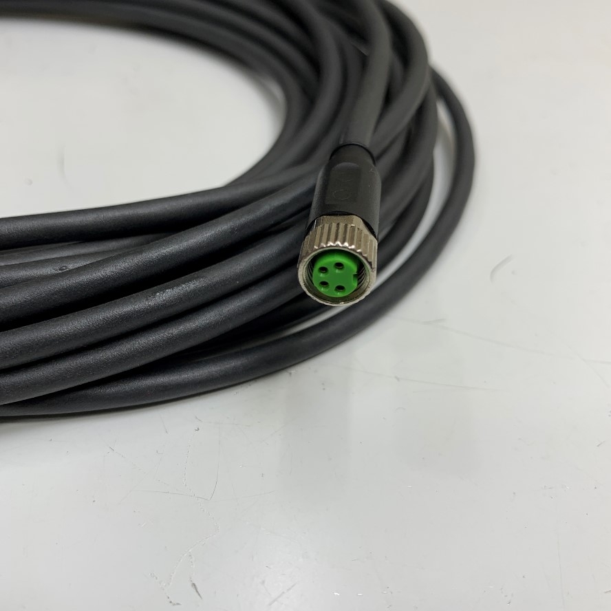 Cáp 7000-88011-6211000 Murrelektronik Dài 10M 33ft Connector M8 4 Pin K-Coded Male to Female Cable 24AWG 4x0.25mm² Black For Sensor Cables