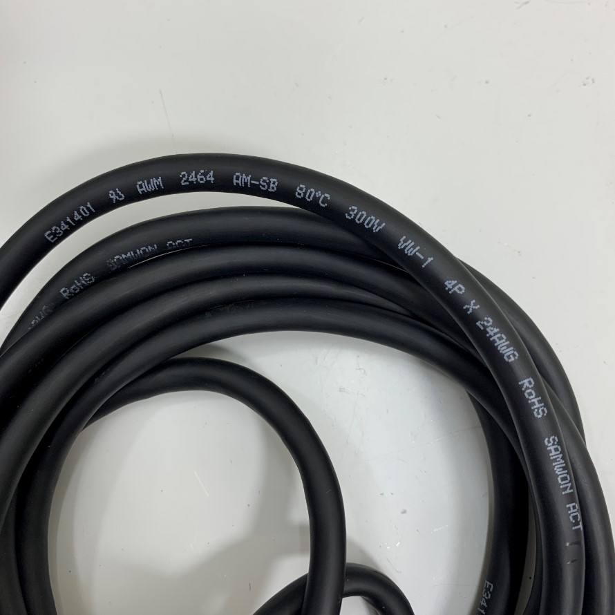 Cáp Mitsubishi Cable MR-J3JCBL2.5M-A1 Dài 2.5M 8ft Cable SAMWON E341401 24AWG x 4P VW-1 For Mitsubishi A1 Servo Cable