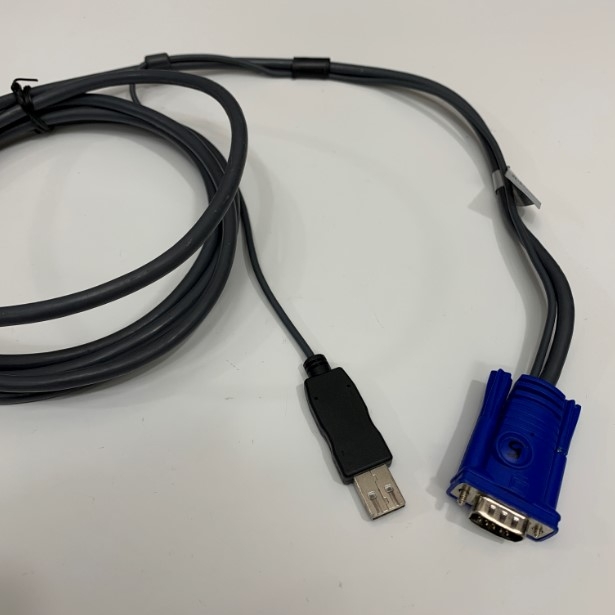 Cáp KVM USB ATEN 2L5202UP Dài 1.8M USB Intelligent KVM Cable 3 in1 SPHD Keyboard/Mouse/Video