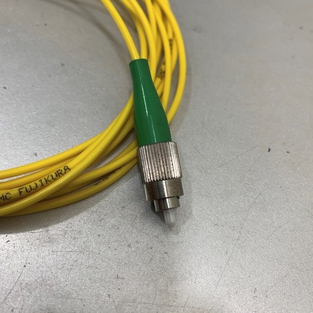 Dây Nhẩy Quang Fujikura SMC LC-FC 1.5M Single Mode Fiber Optic Cable 9/125µm UL Simplex Patch Cord Yellow 2.0mm PVC Length 1.5M