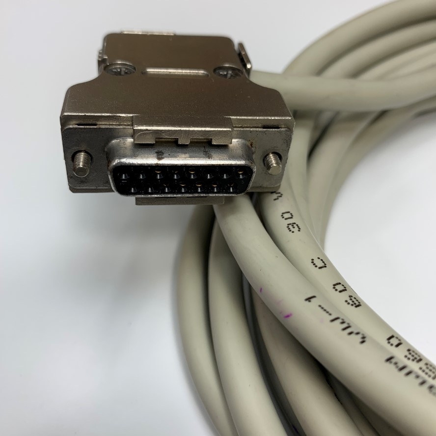 Cáp 5M 17ft W1030.3.1 Cable Connector IDC 20 Pin Female to DB15 Female D-Sub 15 Pin Molex FPHGR2 90 Degree Metal Grey Shielded Cable STYLE 2560 14C x 0.2mm² 24AWG OD 7.8mm