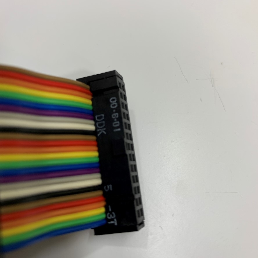 Cáp Bẹ Nhiều Mầu 6 Port 26 Pin IDC Female 2.54mm Pitch Flat Ribbon Data Rainbow Cable 28AWG 105°C 300V For Robot, Servo Driver I/O Data, CMC, CNC, PLC, Industrial Cable Length 14Cm