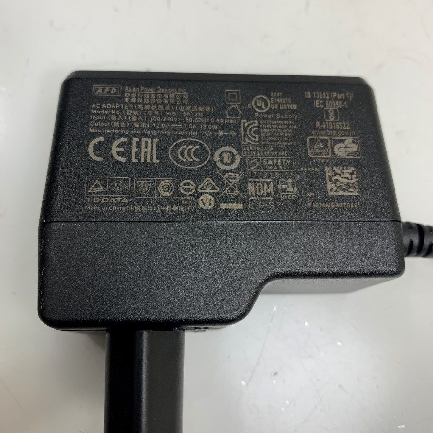 Adapter 12V 1.5A 18W APD EU Plug OEM 12V 1A 12W PHIHONG 46001802 PSAC12R-120 Connector Tip Size 5.5mm x 2.5mm For Cân Điện Tử Mettler Toledo ME2002E, PL2002, PL2002E, PL2001E Balance Scale Power Supply 12V Adapter