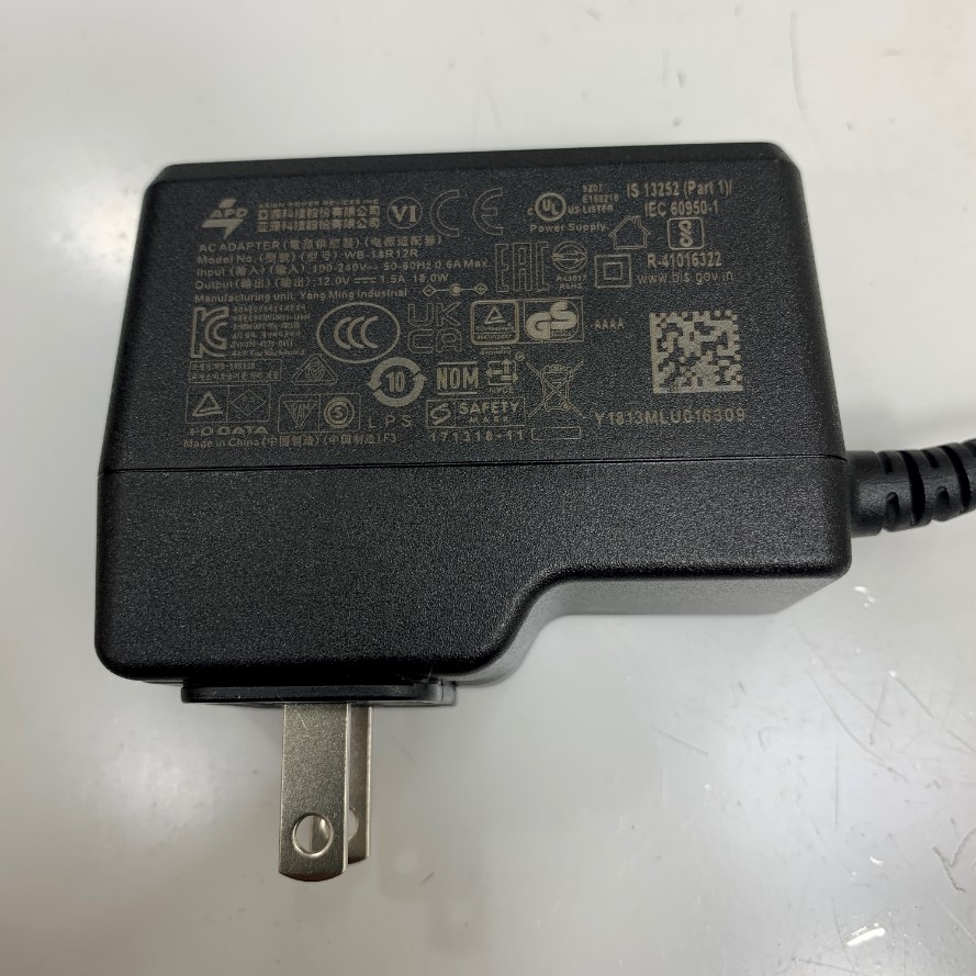 Adapter 12V 1.5A 18W APD US Plug Switching Power Supply Connector Tip Size 5.5mm x 2.5mm For Cân Bàn Điện Tử Mettler Toledo ME54T, ME203E, ME204E Balance Scale