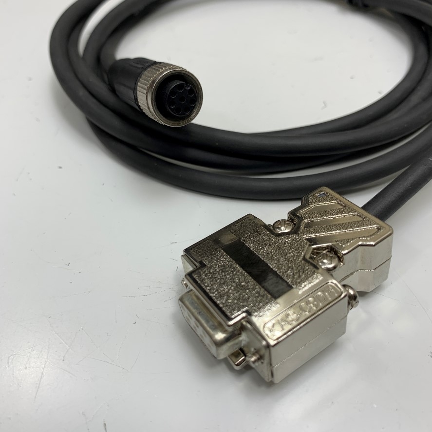 Cáp Điều Khiển Dài 2M 6.5ft Connector M12 A-Code 8 Pin Female to DB9 Female Cable RS232 Communication For Máy Khúc Xạ Kế iPR Compact SCHMIDT + HAENSCH witch Computer
