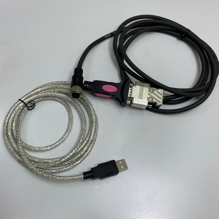 Cáp 1.8M USB to RS232 Converter with FTDI chipset + 2M Cable M12 A-Code 8 Pin Female to DB9 Female Cable RS232 For Máy Khúc Xạ Kế iPR Compact SCHMIDT + HAENSCH witch Computer