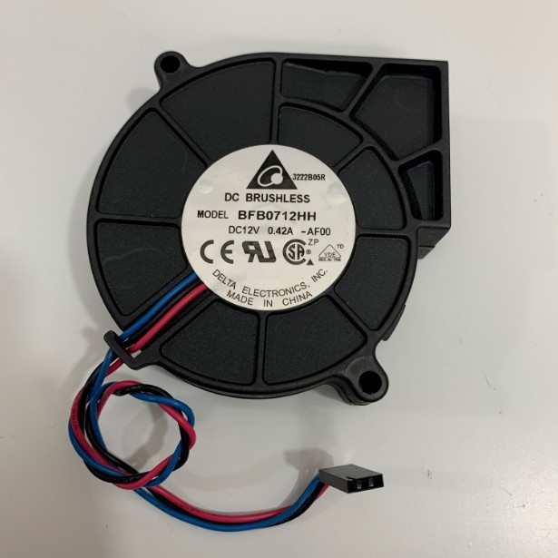 Quạt Sò FAN DELTA BFB0712HH DC 12V 0.42A AF00 3 Pin 75.7x75.7x25mm DC Brushless Server Fan