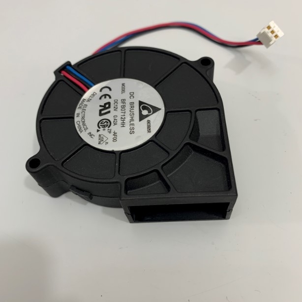 Quạt Sò DELTA ELECTRONICS FAN BFB0712HH DC 12V 0.42A AF00 3 Pin 75.7x75.7x25mm