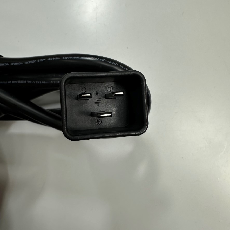 Dây Nguồn 2M 6.7ft Cisco CAB-C19-CBN Jumper Power Cord C20 to C19 16A 250V 3x2.08mm² 14AWG Cable OD 10mm Longwell