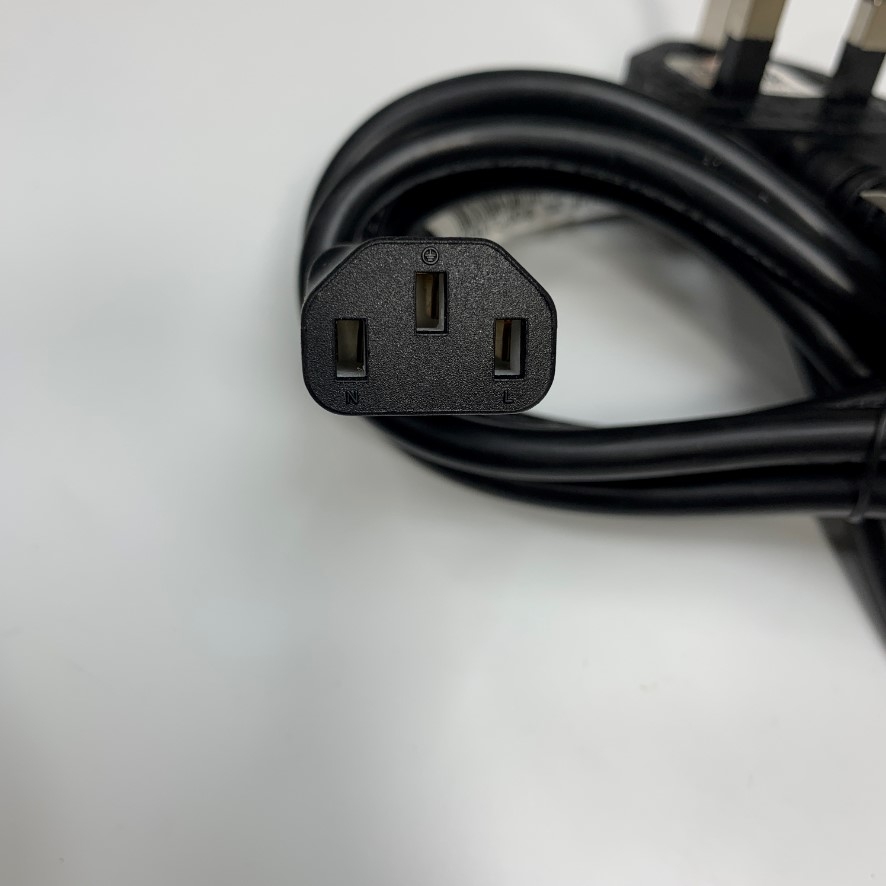 Dây Nguồn 1.8M 6ft I-SHENG Fused 10A Plug 100613-008 HP AC Power Cord BS1363A to C13 10A 250V 18AWG 3x0.75mm² UL Cable OD 7.0mm For Cisco AC Power Cord and Industrial PC Desktop Computer
