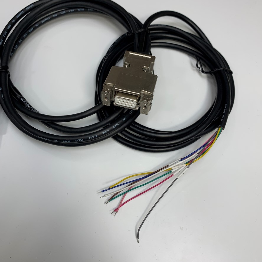 Cáp 2M 6.5ft DM-USBIO-00 Cable USB to DB15 HD VGA Female + I/O Cable For Cognex DataMan DM50 DM60 DM70 DM150 DM-150S Barcode Reader