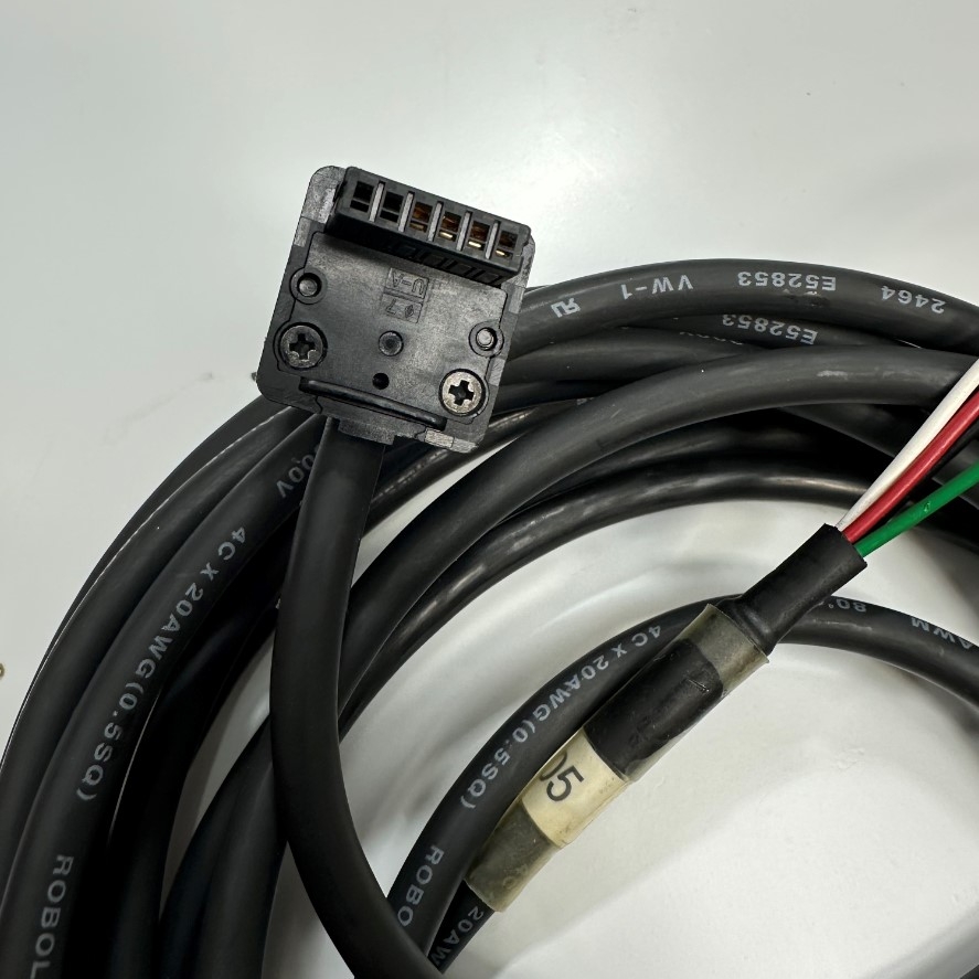 Cáp 5M 17ft Original Yaskawa JZSP-CSM22-05 For Servo Motor Power Cable Connector JZSP-CSM9-2-E 6 Pin to 4 Core Flying Leads Motor Yaskawa