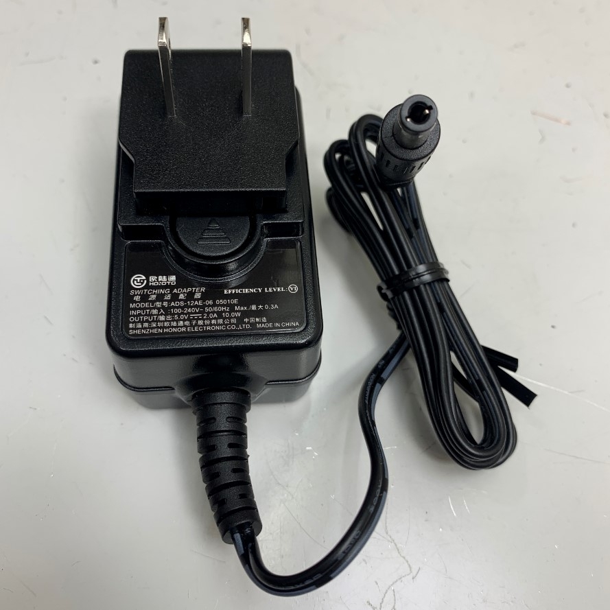 Adapter 5V 2A 10W HOIOTO ADS-12AE-06 05010E US Plug Connector Tip Size 5.5mm x 2.5mm For Ethernet Media Converter Network, Điện thoại IP Avaya 9608, IP Grandstream GRP2601