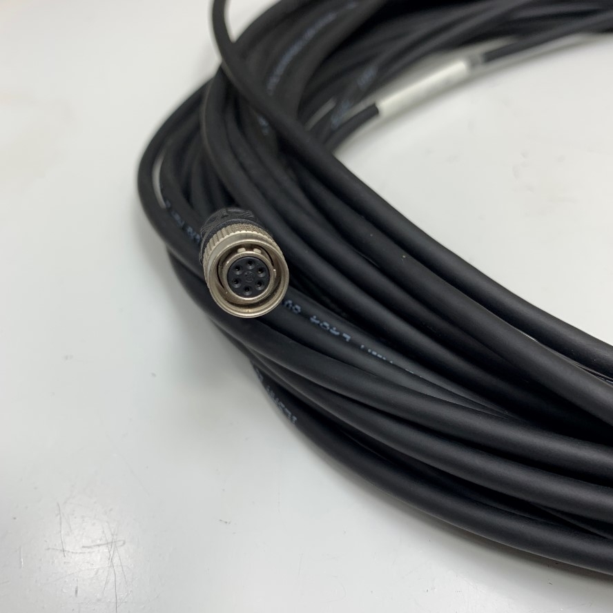 Cáp Hirose Power Cable Dài 15M 50ft Connector Hirose HR10A-7P-6S73 6 Pin Female to 2 Core Open End For Sony CCD Industrial Camera, Hikvision, Basler, Dahua