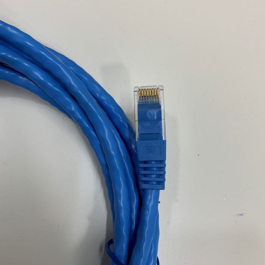 Cáp Mạng Chéo VIVANCO UTP CAT6 RJ45 Patch Cord Crossover Cable Gigabit PVC 24AWG Blue Length 3M For Thiết Bị Công Nghiệp, Viễn Thông Industrial Ethernet Telecommunication
