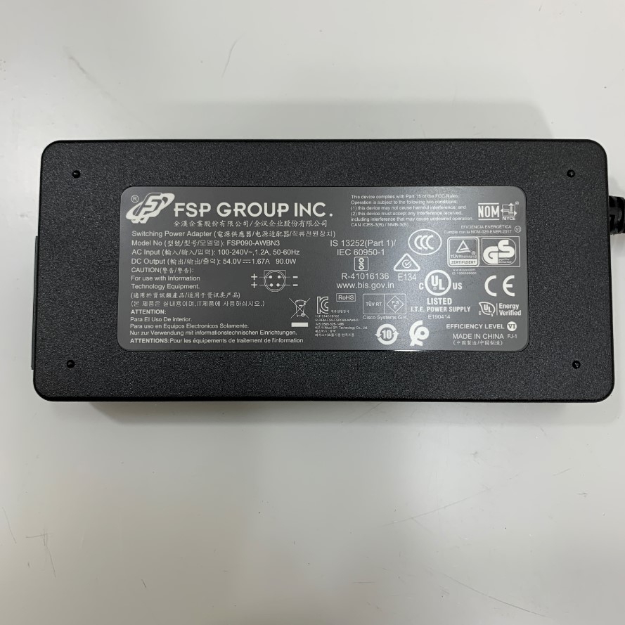 Adapter 54V 1.67A 90W FSP Group Inc OEM HP 5066-2164 Part No.5066-2164 Connector Size Molex 4 Pin For HP 5066 2164 HPE 2530 8G POE SWITCH J9774A J9982A 2930F 8G 2SFP Charger