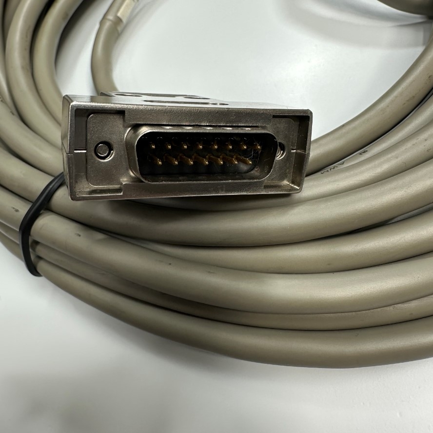 Cáp 10M 33ft HMS01 GTS-UNIT CNN30 Shielded Cable Connector JAE DA-C8-J10 Plug D-Sub DB15 Male to Female 26AWG OD 7.5mm E41447 HITACHI Cable