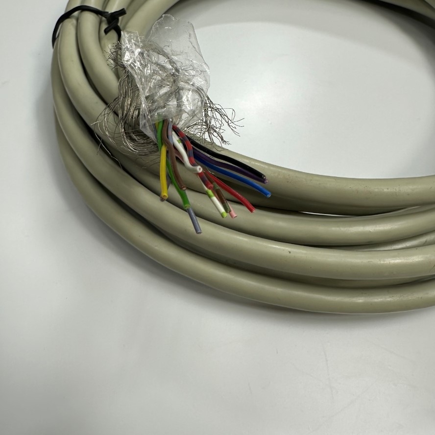Cáp 1M 3.3ft Shielded Cable LEONI 14 Core x 0.2mm² 26AWG 80°C 300V Multi Pair OD 8.0mm Grey For Signals Servo Motor Encoder, Industrial I/O Communication