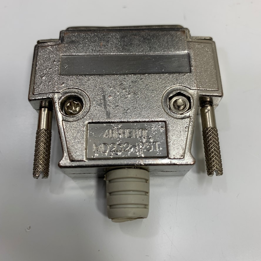 Đầu Jack Hàn Amphenol MD232-25T DB25 Male Plug Socket Metal Shell Kit 2 Rows 25 Pin Serial Port Connector D-SUB 25 Adapters Solid Needle Gold Plating