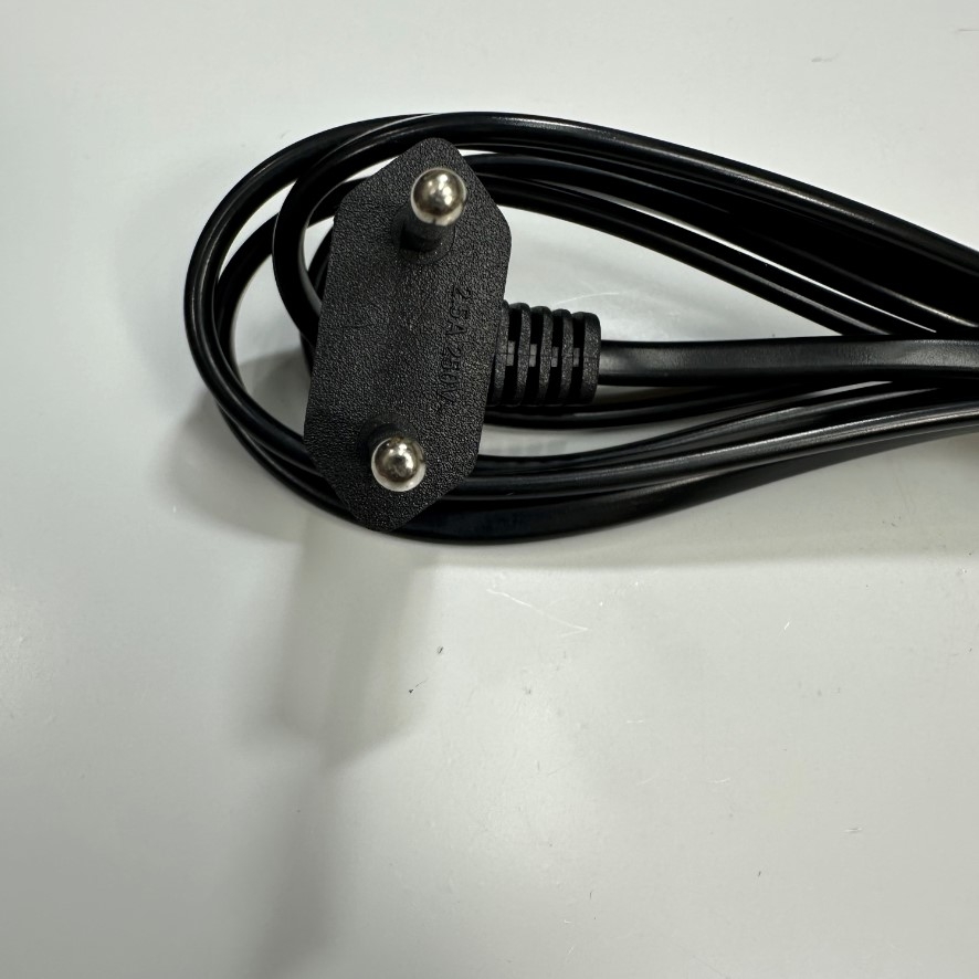 Dây Nguồn 1.8M 6ft OEM Vuông Góc Phải Chữ L 90 Độ ARIGATO AC Power Cord 90 Degree Angle Europe Schuko CEE7/7 Plug to Right Angle C7 2.5A 250V 18AWG 2x0.75mm² Cable For Samsung Philips Sony LED TV