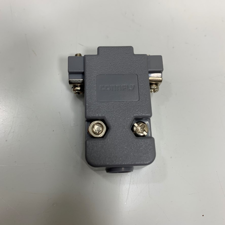 Vỏ Ốp Nhựa Bắt Vít Rắc Hàn Connfly D-Sub DB9 DB15 9 Pin 15 Pin Serial Port Connector Kit Plastic Cover Housing Hood