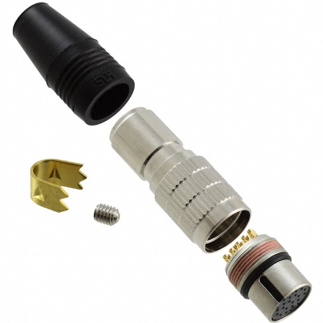 Đầu Jack Connector Solder Type Hirose 20 Pin Female Connector HR25-9TP-20S(73) 20 Positions Circular Meta Silver