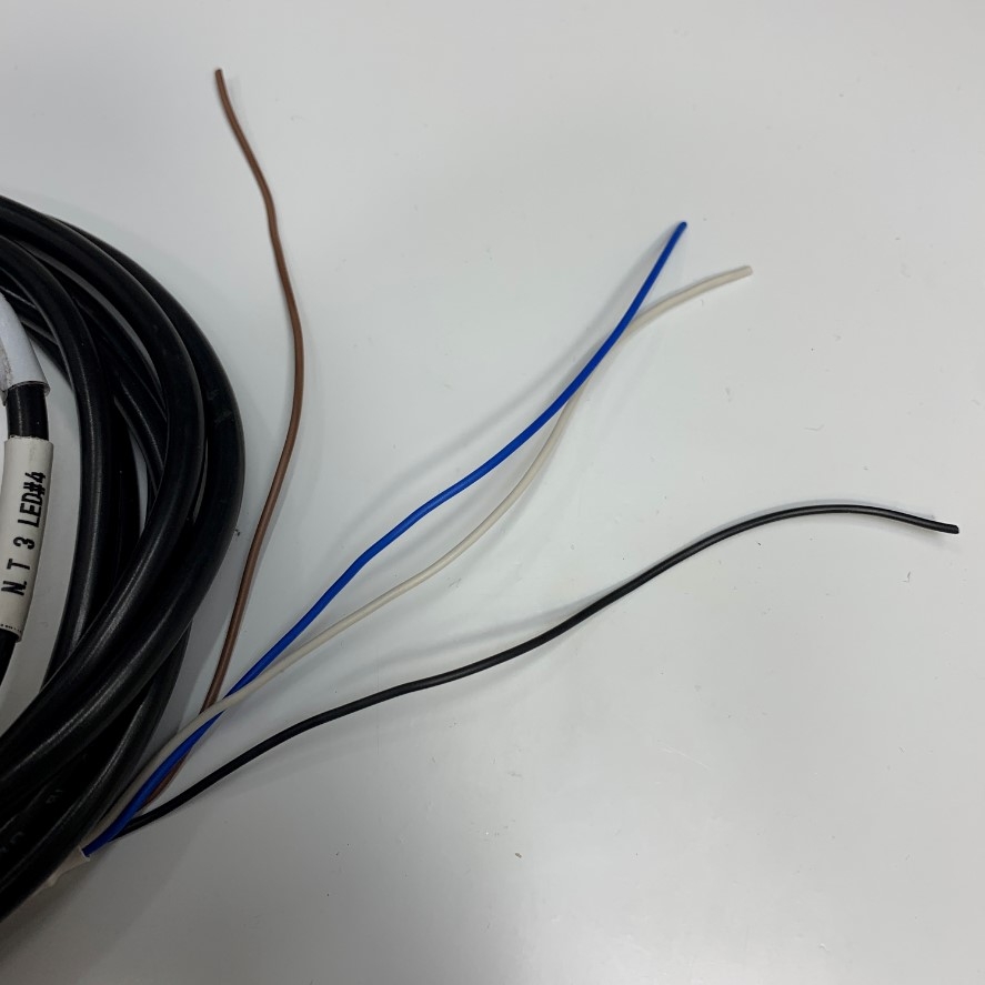 Cáp 3M 10ft MQDC-415RA Banner Cable Connector Right Angle M12 A-Code 4 Pin Female to 4 Core Open End Circular Sensor Waterproof Cable E124588 22AWG 105C 300V OD 5.5mm