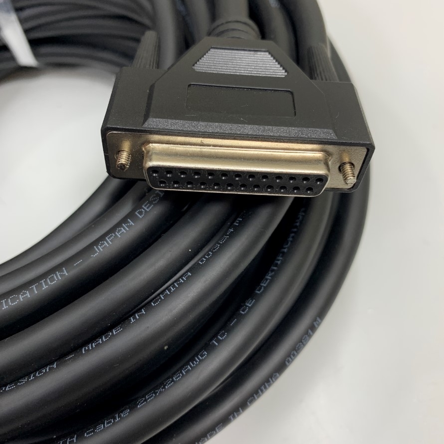 Cáp DB25 Male to DB25 Female Extension Serial Straight Cable Dài 40M 133ft 25 Core x 0.15mm² 26AWG Shielded Cable OD Ø 9.3mm For 30W 60W 100W Jpt M7 Fiber Laser Marking Machine, X-Laser ILDA Laser Interface