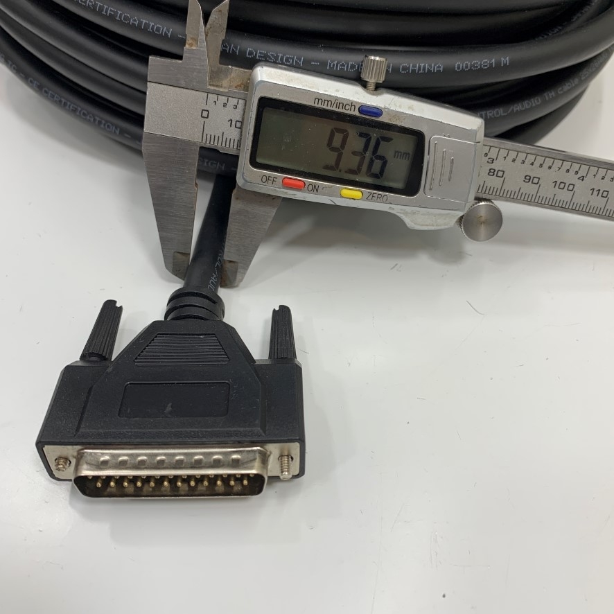 Cáp DB25 Male to DB25 Female Extension Serial Straight Cable Dài 50M 167ft 25 Core x 0.15mm² 26AWG Shielded Cable OD Ø 9.3mm For 30W 60W 100W Jpt M7 Fiber Laser Marking Machine, X-Laser ILDA Laser Interface