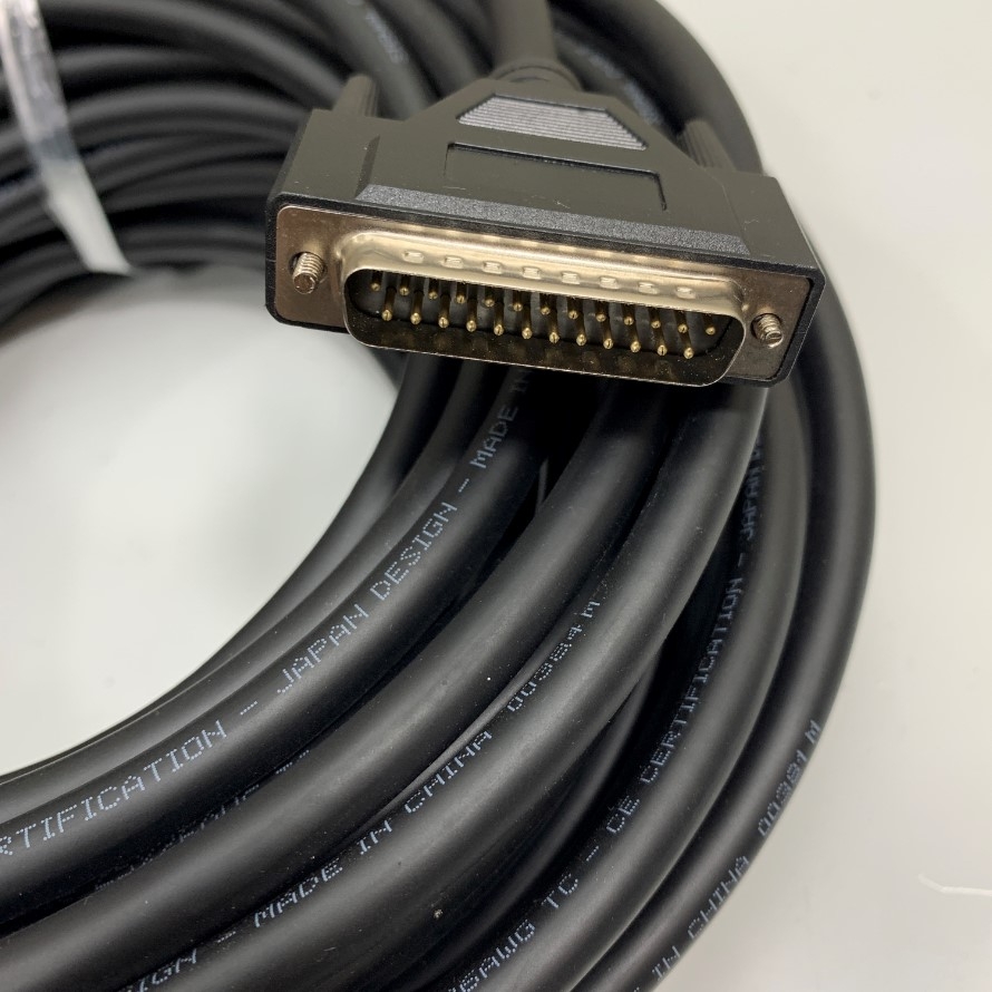 Cáp DB25 Male to DB25 Female Extension Serial Straight Cable Dài 10M 33ft 25 Core x 0.15mm² 26AWG Shielded Cable OD Ø 9.3mm For Laser Marking Machine with CCD Camera Detection, X-Laser ILDA Laser Interface