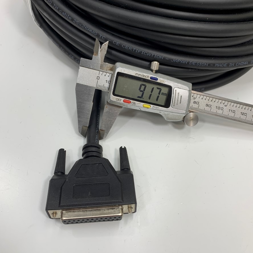 Cáp DB25 Male to DB25 Female Extension Serial Straight Cable Dài 10M 33ft 25 Core x 0.15mm² 26AWG Shielded Cable OD Ø 9.3mm For Laser Marking Machine with CCD Camera Detection, X-Laser ILDA Laser Interface
