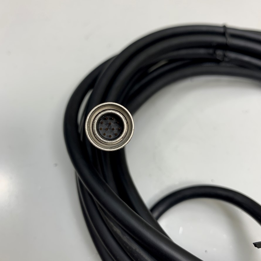 Cáp 4.6M 15ft Cable Connector Hirose 12 Pin Male HR10A-10P-12P(73) to 8 Core Open End For Industrial Camera Power/IO Cable Hirose HR10 Series Circular