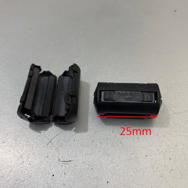 Bộ Lọc Khử Từ Kẹp Dây Tín Hiệu Chống Nhiễu FAIR-RITE VO 5.0mm ID Magnetic Ferrite Core Cable Max OD 5.0mm Noise Suppressor EMI RFI Clip Choke