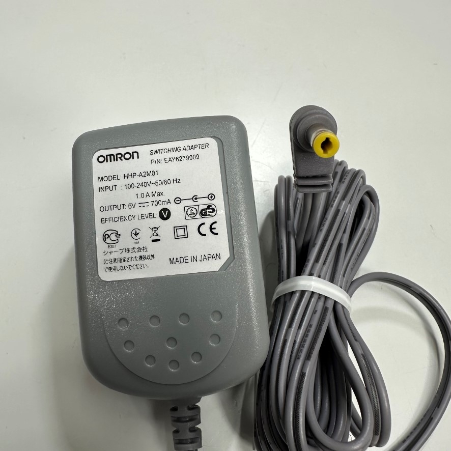 Adapter 6V 0.7A OMRON OEM Thay Thế A-4573-50 IPX4 LIXIL EUDJ+06060-1000 EU Plug Connector Tip Size 4.0mm x 1.7mm For Vòi Chậu Lavabo Cảm Ứng INAX LIXIL AM-321TCV1