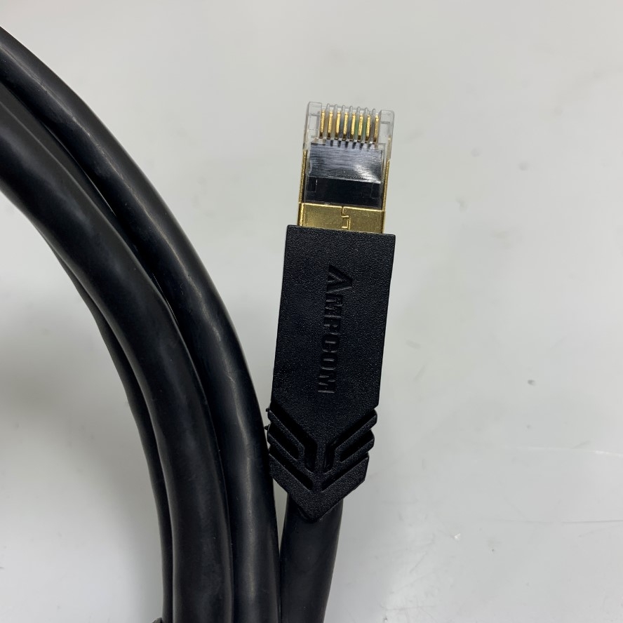 Cáp Mạng 3M 10ft UC-EMC030-02B CAT7 Ethernet Network Patch Cable Black 26AWG Shielded S/FTP OD Ø 7.5mm For Servo Drive, PLC, HMI, Ethernet Network Programming Cable