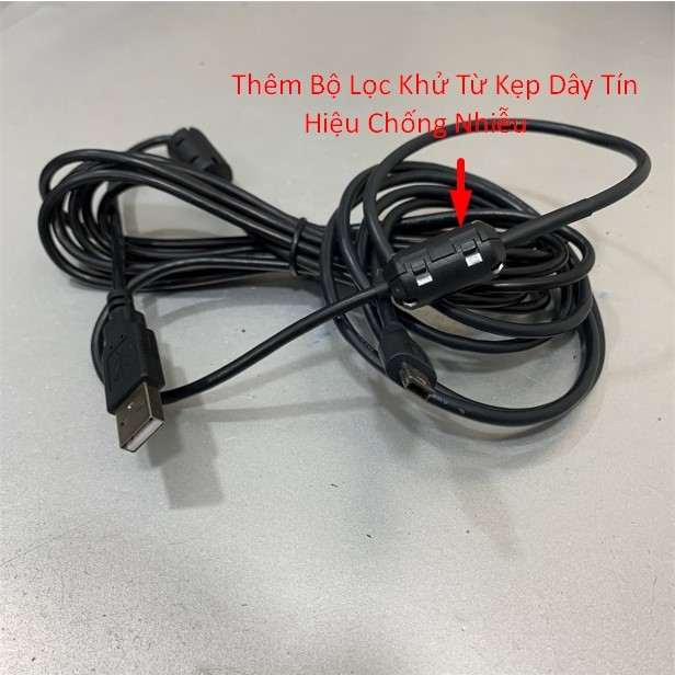 Dây Đấu Nối Liên Kết USB 2.0 DELTA UC-PRG030-01A Cable USB Type A to Mini B Dài 5M For PLC Programming Computer