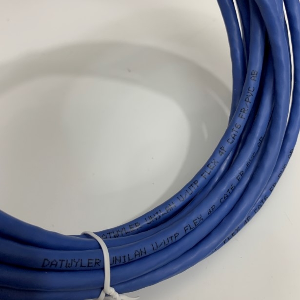 Dây Nhẩy Chuẩn Công Nghiệp DATWYLER UTP CAT6 Gigabit Snagless PVC FR 24AWG Industrial Ethernet RJ45 Network Patch Cord Straight Through Cable Blue Length 5M