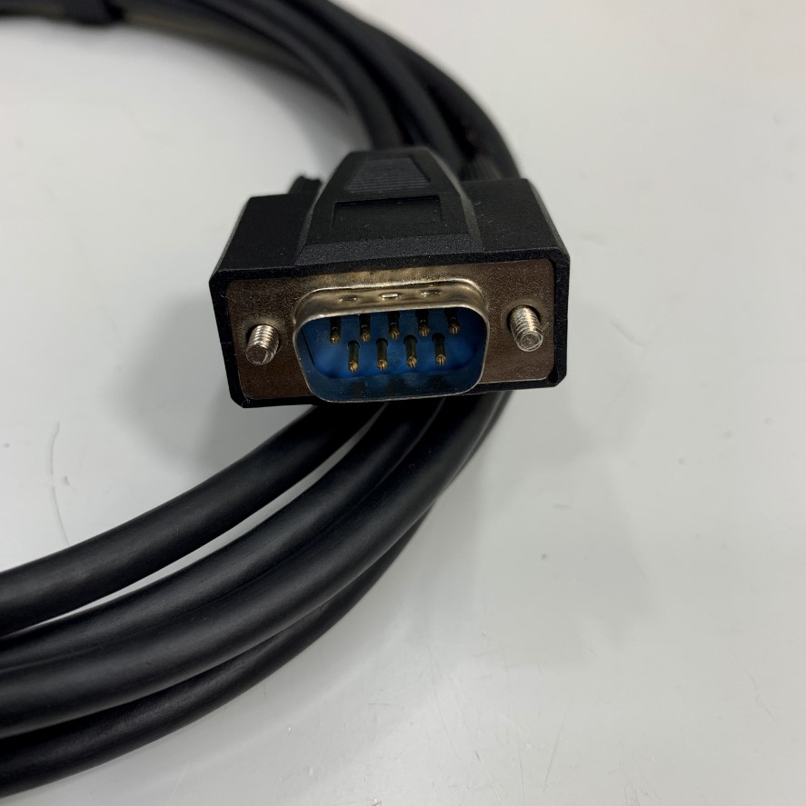 Cáp Lập Trình Dài 3M 10ft Mitsubishi FX Series PLC with and Delta DOP HMI Programming RS-422 Connector MD8M to DB9 Male Cable Shielded Molex E116273 28AWG 80°C