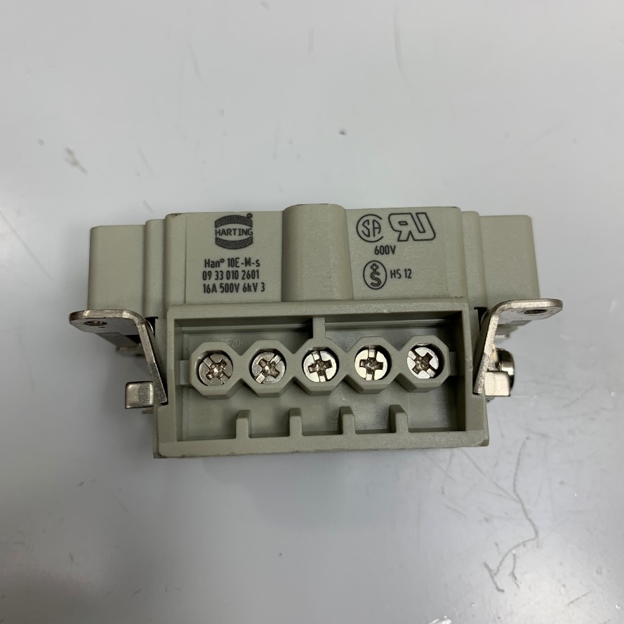 Đầu Nối Điện Chịu Nhiệt Cao Connector 10 Pin Male Harting Han 10E-M-s 09 33 010 2601 16A 500V 6KV 3