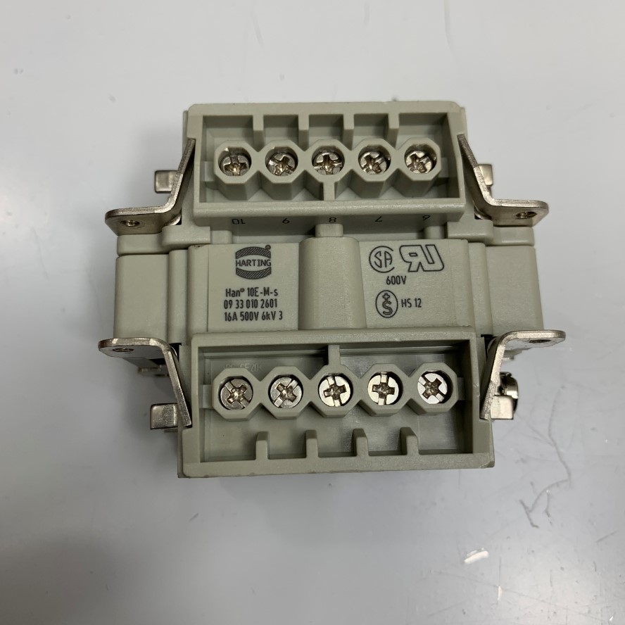 Đầu Nối Điện Công Nghiệp Chịu Nhiệt Cao Connector Harting Han 10 Pin Male to Female 16A 500V 6KV 3